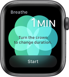 the Breathe app in Apple Watch