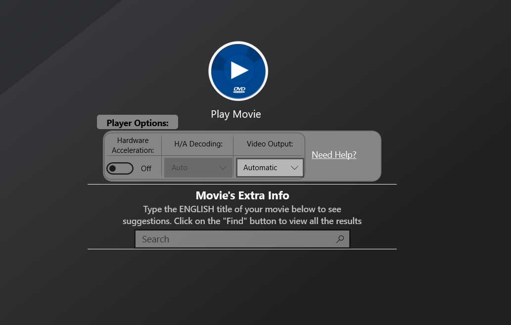 DVD Player+ ... Start the Movie!